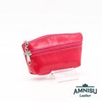 Amnisu Pink lakk kettő cipzáras bőr kulcstartó B4002 - amnisu