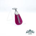 Amnisu Sötét magenta lakk csepp alakú swarovski köves kulcstartó H4003