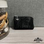 Amnisu Csillámos fekete egy cipzáras kulcstartó - LIMITÁLT