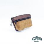 Amnisu Sötétbarna - sötét arany kettő cipzáras kulcstartó B9001