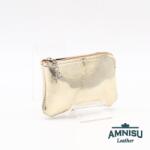 Amnisu Hologramos arany egy cipzáras bőr kulcstartó A2002 - amnisu