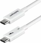 StarTech - 1 m-es Thunderbolt 5 kábel, 80 Gbps, 240 W PD, 8K 60 Hz - TBLT5MM1M240WWH (TBLT5MM1M240WWH)
