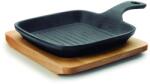 Lacor Menaje Mini Grill Magma 25876 21 cm Negru Fonta cu Baza din Lemn (Lacor_25876)
