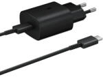 Samsung 25W Black + cablu date USB-C to USB-C (EP-TA800EBE)