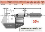 Mitutoyo Digimatic IP65 digitális metrikus mikrométer 0-25mm (293-230-30)