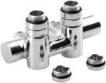 SAPHO Twin Combi - Set de supape pentru conexiune centrală, dreapta, distanța dintre axe 50 mm, crom CP461S (CP461S)