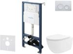 kielle Genesis New - Set pentru montare încastrată, toaletă Oudee, Vortex Rimless+, capac softclose și clapetă Gemini New I, crom lucios 30528SS29 (30528SS29)