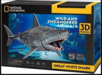 CubicFun DS1098 - National Geographic, Nagy fehér Cápa - 78 db-os 3D puzzle (3D-DS1098)
