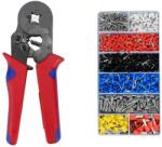  Set Cleste sertizare / crimpare pentru ferrule / pini de capat, izolate și neizolate + pini 1200bu (HSC8-ZK5) Cleste