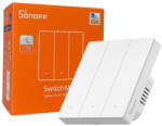 SONOFF intrerupator inteligent sonoff zbm5-3c-86w, 3 canale, 10a, zigbee , alb (6920075743081)