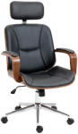 Vinsetto Főnöki irodai szék, ergonomikus magas háttámlával, otthoni irodába, műbőr fekete (921-609V00BK)