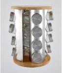 Perfect Home Forgó fűszertartó 16 részes bambusz - rozsdamentes (16675)