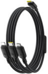 Baseus Универсален USB-C кабел с Lightning, microUSB и USB-C конектори, 100W (150cм) - Baseus Data Cable Silky (черен) (P10377706123-00)