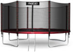 Neo-Sport Neo-Sport külső hálós Trambulin létrával 435cm, 150kg - Piros