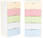 Homelux Játéktároló 5 kihúzható fiókkal, kerekes lábakkal (PJJCBS0022-05A) - homelux