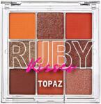 Ruby Kisses 9 Color szemhéjfesték paletta TOPAZ, 14, 4 g