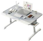 Linomag Laptop asztal, Linomag®, Multifunkcionális, Állítható, Összecsukható, Könyvtámogatás, Táblagép Állvány, Tároló fiók, 40cm x 27cm ~ 40cm, Szürke (mlg)