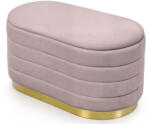 Brius Bancheta puf velur cu depozitare sub sezut, 80x42x42 cm, stil modern glamour, roz pudrat (AK-04380209)