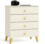 Brius Comoda MOBI K-04, 4 sertare, 60x37x73 cm, casmir cu detalii aurii (AK-12218983) Comoda
