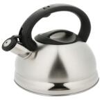 HausRoland Ceainic cu fluier HausRoland HR734-8, 3 litri, inox, compatibil cu inducție, Inox/Negru