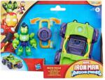 Marvel Set figurina cu vehicul, Marvel, Iron Man And His Awesome Friends, Iron Hulk Racer, G1472 Figurina
