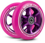 Soke Roller Kerék Szett Rózsaszín - 11cm, 2db, ABEC-9 Csapágy, 88A Keménységű PU, 0.8cm Tengely