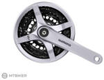 Shimano Pedalier Shimano FC-TY501, 170 mm, 3x8, 42/34/24T, pătrat, argintiu