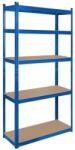 Rebel Raft metalic, 5 polite, 750Kg, polite MDF, 180x90x40cm, otel galvanizat, albastru, Rebel, RB-1251BL (RB-1251BL) Raft