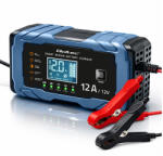 Qoltec Intelligens mikroprocesszoros töltő 12V 12A | Egyenirányító javító funkcióval | AGM GEL LiFePO4 | 9 lépcsős töltés (QC-52667)