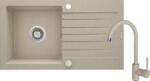 Deante , Zorba, gránit mosogató csapteleppel, 1 medencés, homok szín 76*44*16 cm ZQZV7113 I. o