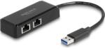 Delock A-típusú USB adapter 2 x Gigabit LAN (64194) (64194) (64194)