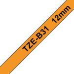 Brother TZE-B31, Banda Etichete Laminata, Negru Pe Portocaliu Fluorescent, 12MM (TZEB31_OEM)