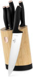 Berlinger Haus Késkészlet 6 részes bambusz állvánnyal Black Rose Collection BH/2752 (BH/2752)