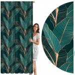  Függöny hálószobába, konyhába és nappaliba 250 cm trópusi glam arany levelekkel (W-ZAS-003-140-250)