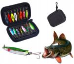  Különböző Lemezek Csecsebecsék Forgó Lemez Haltartó Szett Tok Horgászat (BLACHY NA RYBY ZESTAW)