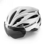 ROCKBROS Kerékpáros bukósisak levehető UV-szűrős szemüveggel unisex matt fehér (5907769373367)