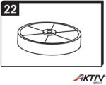 Sponeta Alkatrész kerék fekete (851.070.251)