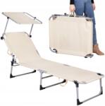 SPRINGOS Napozóágy Napellenző Kerti Strand Turisztikai Összecsukható Napozóágy Teraszra (GC0039)