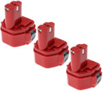 VHBW 3 db helyettesítő akkumulátor - Klauke RA3, RA5, RA4 Electric Power Tool - 3300 mAh, 12 V, NiMH