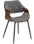  DAKOTA bársony szék szürke / dió színben (ME-DAKOTA-P-O-V-K)
