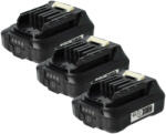 VHBW 3 db helyettesítő akkumulátor - Makita 197396-9, 197390-1, 197402, 197394-3 Electric Power Tool - 2500 mAh, 12 V, Li-Ion
