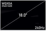 Intercell InnoLux / BOE 18" LCD monitor Oxide TFT-LCD panel NE180QDM-NM1 series 2560(RGB)×1600 WQXGA 240Hz eDP1.4b 40 pin matt kijelző (NE180QDMNM1)
