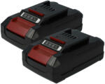 VHBW 2x Battery replaces Einhell 45.114. 36, 4511437, 4511396, 4511395 Electric Power Tool - 1300 mAh, 18 V, Li-Ion