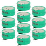 VHBW Gombelem Akkumulátor 2/V250H - 250 mAh 2, 4 V NiMH