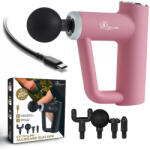 Extralink Mini Pink izommasszírozó, 4 cserélhető fejjel
