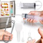  Hűtőgép És Lefolyótisztító Készlet Nagy Fecskendős Tömlő És Kábelttisztító (Zestaw do czyszczenia)