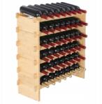 Vevor Stojak Na Wino Na Butelki 48 Nośność 60KG Naturalne Drewno Bambusowe (LSJJZZCPKD648GE)