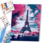 GALAXIA Festés Számok Alapján Kerettel Festmények Számok szerint Vászonkép 40x50 (Malowanie po numerach Wieża Eiffla)