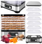  Élelmiszer szárító Gyümölcs Gomba Gyógynövények 6 szűrő Időzítő Temp 35-70° (D1064)