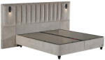 ABC Bedding Cruz Prime okos kárpitozott ágyneműtartós franciaágy - drapp, beépített világítás, széles fejvég - 120x200